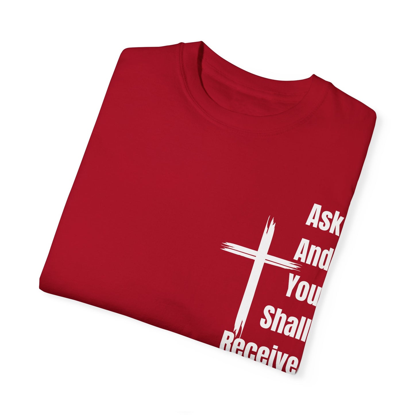 Red Matthew Bible Verse Unisex motivational T-Shirt