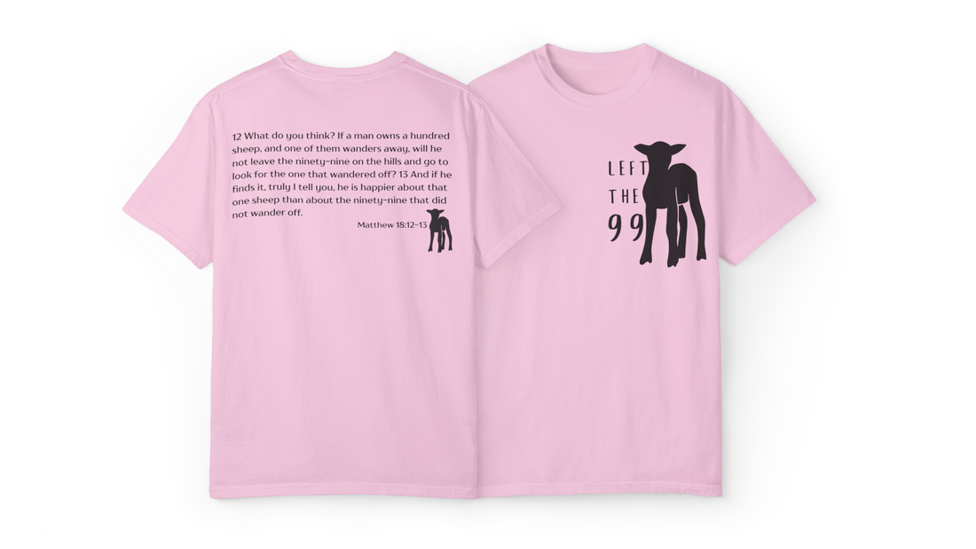 Pink Unisex Left the 99 Motivational Christian T-Shirt