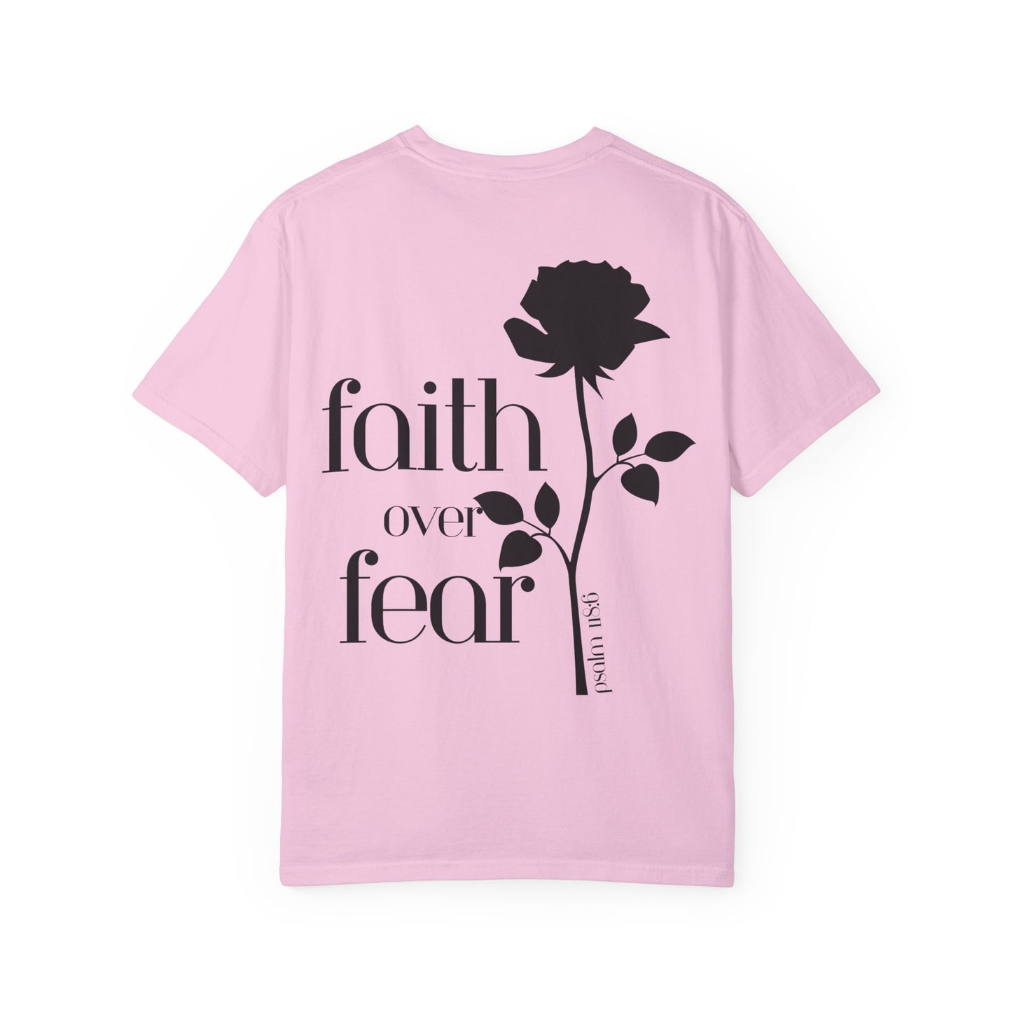 Pink Faith Over Fear Inspirational Motivational Unisex T-Shirt