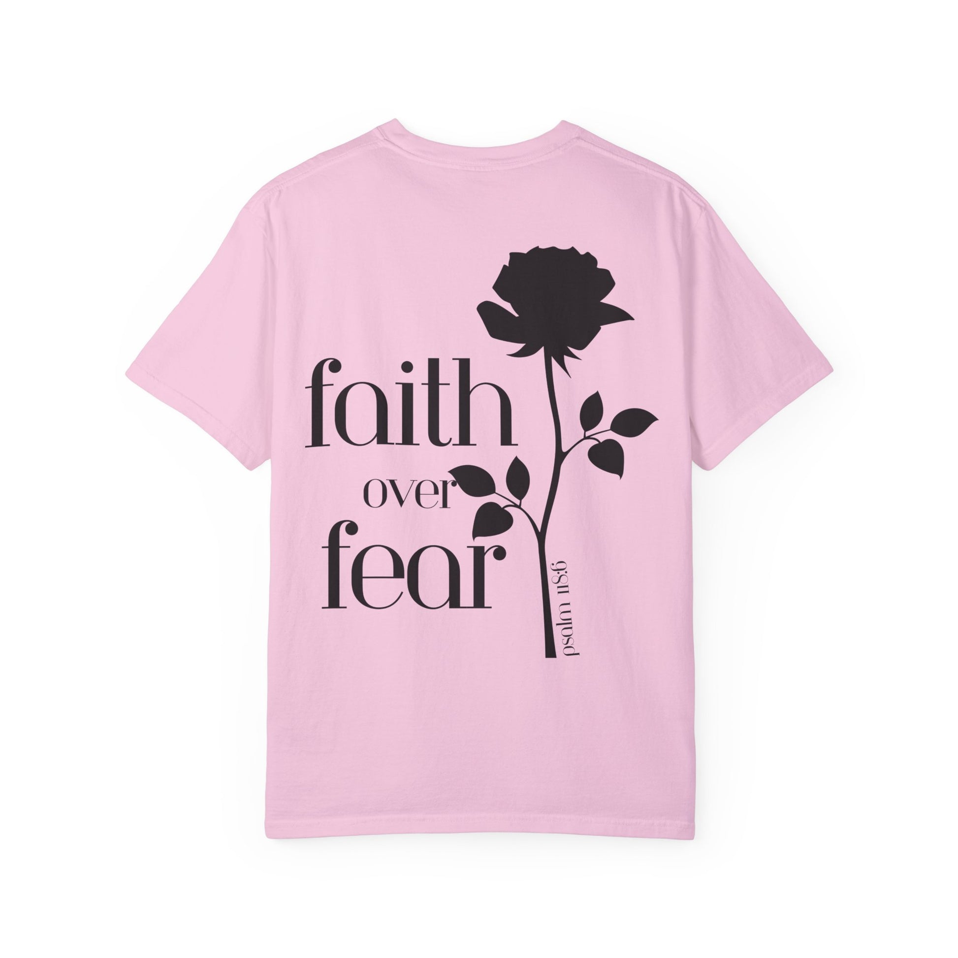 Pink Faith Over Fear Inspirational Motivational Unisex T-Shirt