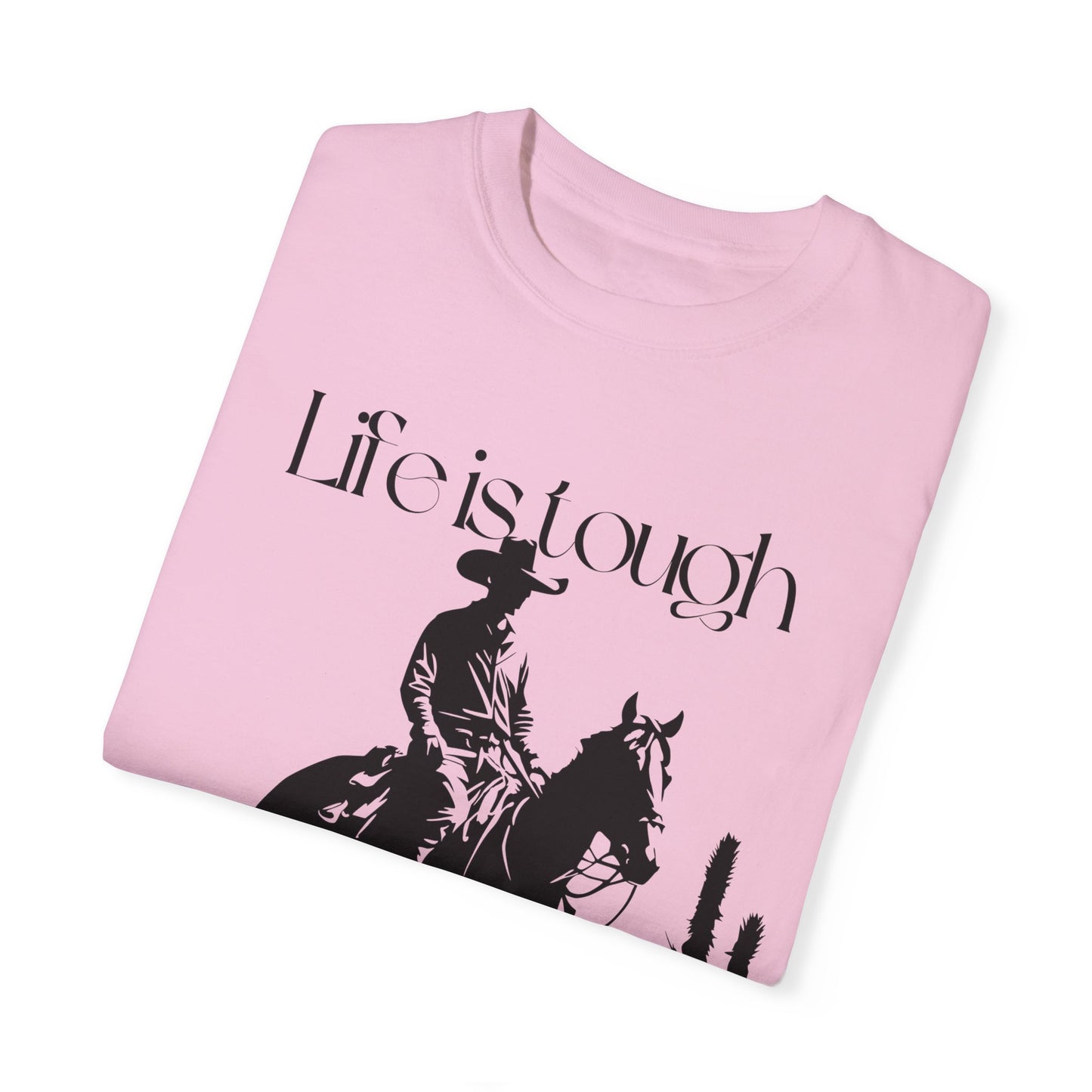 Pink Life is tough Saddle up Cowboy on Horse Unisex T-Shirt