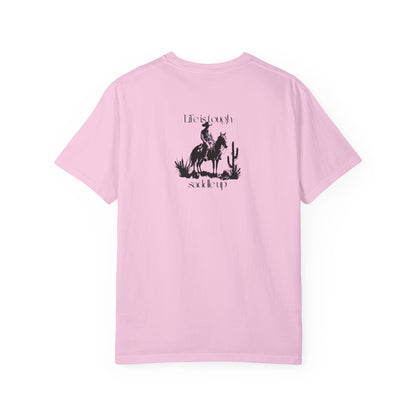 Pink Life is tough Saddle up Cowboy on Horse Unisex T-Shirt