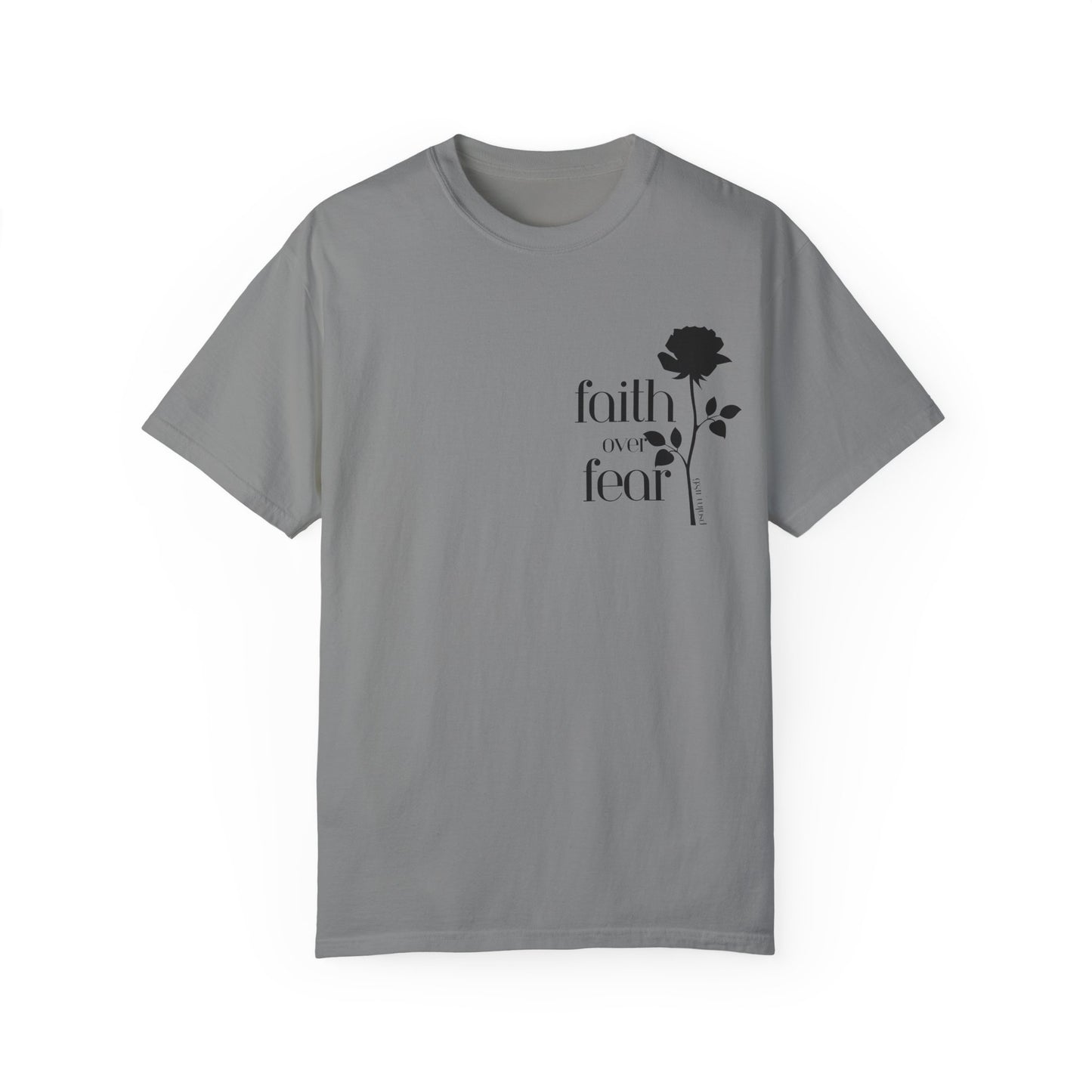 Gray Faith Over Fear Inspirational Motivational Unisex T-Shirt