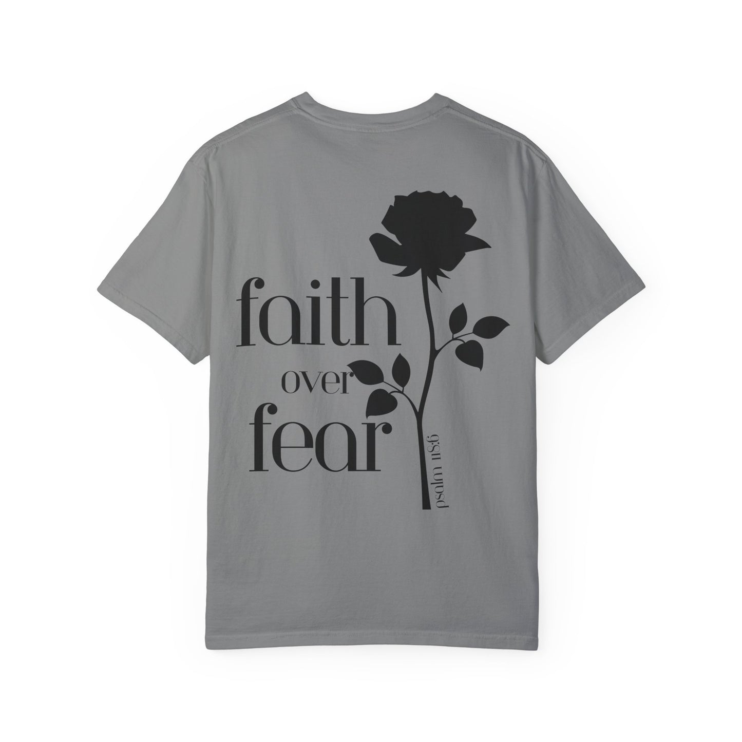 Gray Faith Over Fear Inspirational Motivational Unisex T-Shirt