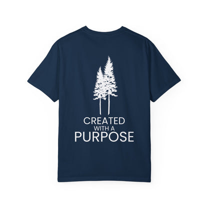 Navy Blue Made With Purpose Motivational Unisex T-Shirt