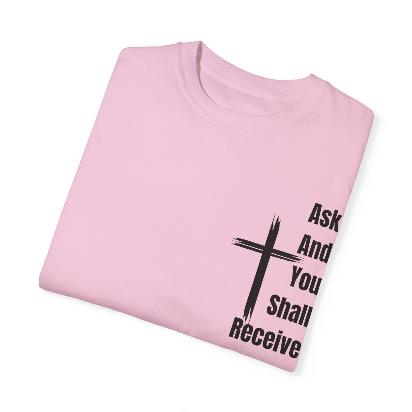 Pink Matthew Bible Verse Unisex motivational T-Shirt 