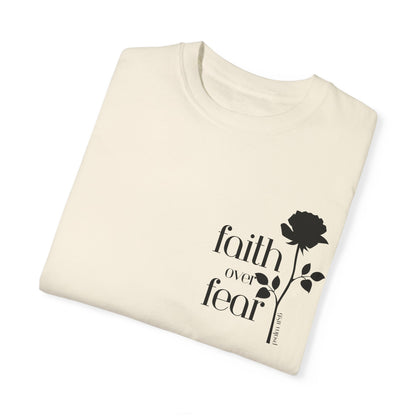 Ivory Faith Over Fear Inspirational Motivational Unisex T-Shirt