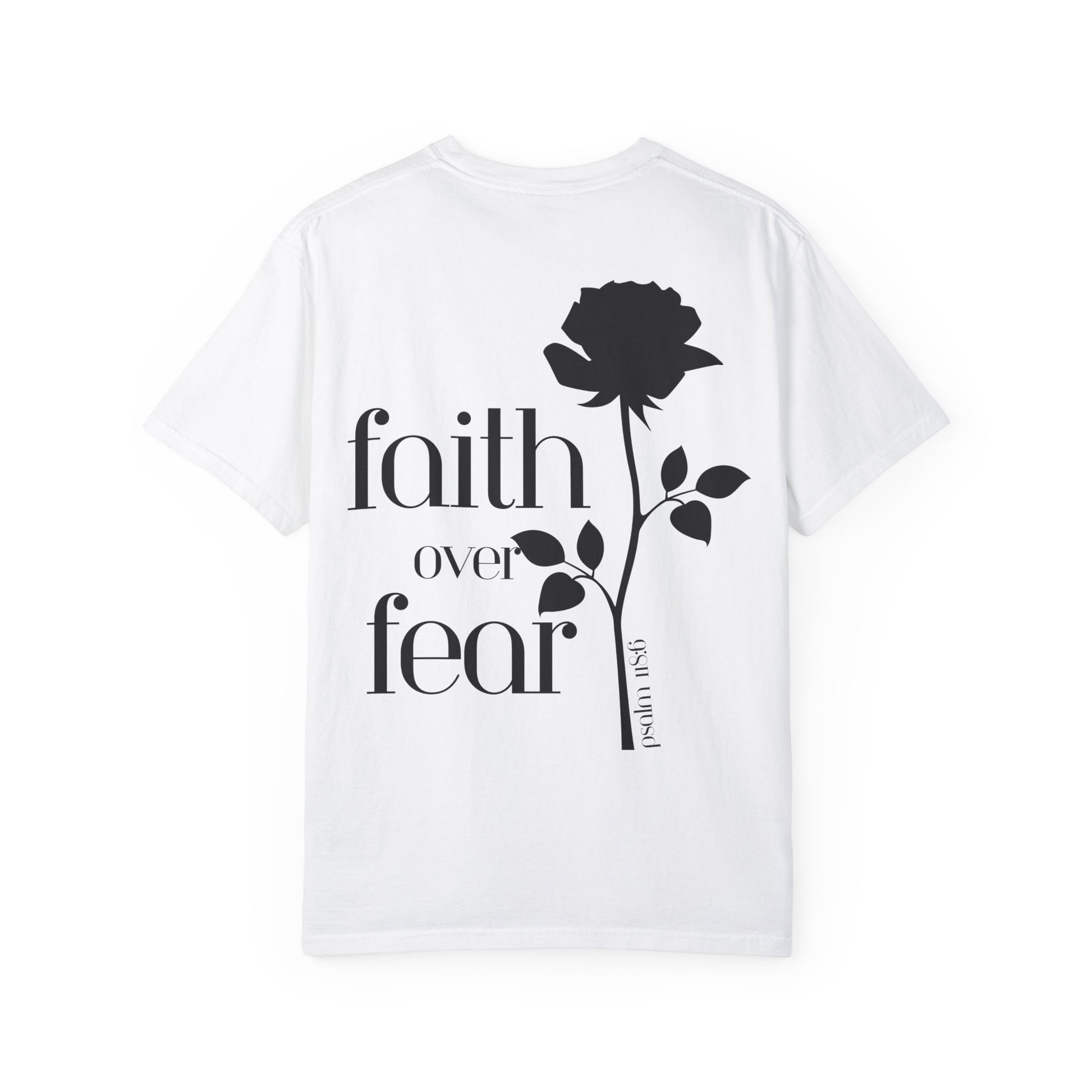 White Faith Over Fear Inspirational Motivational Unisex T-Shirt