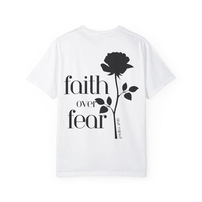 White Faith Over Fear Inspirational Motivational Unisex T-Shirt