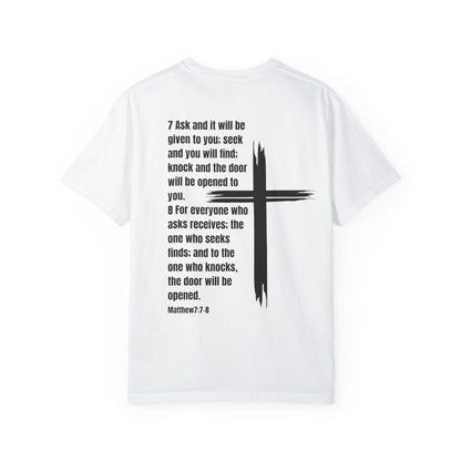 White Matthew Bible Verse Unisex motivational T-Shirt 