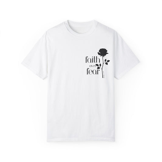 White Faith Over Fear Inspirational Motivational Unisex T-Shirt