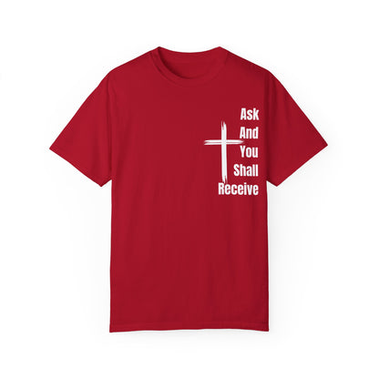 Red Matthew Bible Verse Unisex motivational T-Shirt 