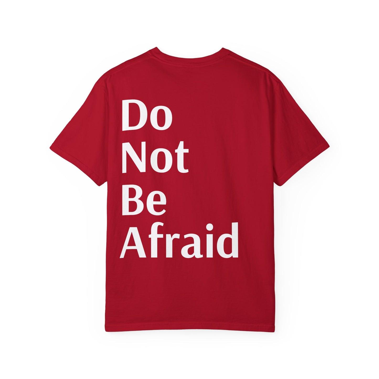 Red Inspirational Unisex Shirt Motivational Do Not Be Afraid