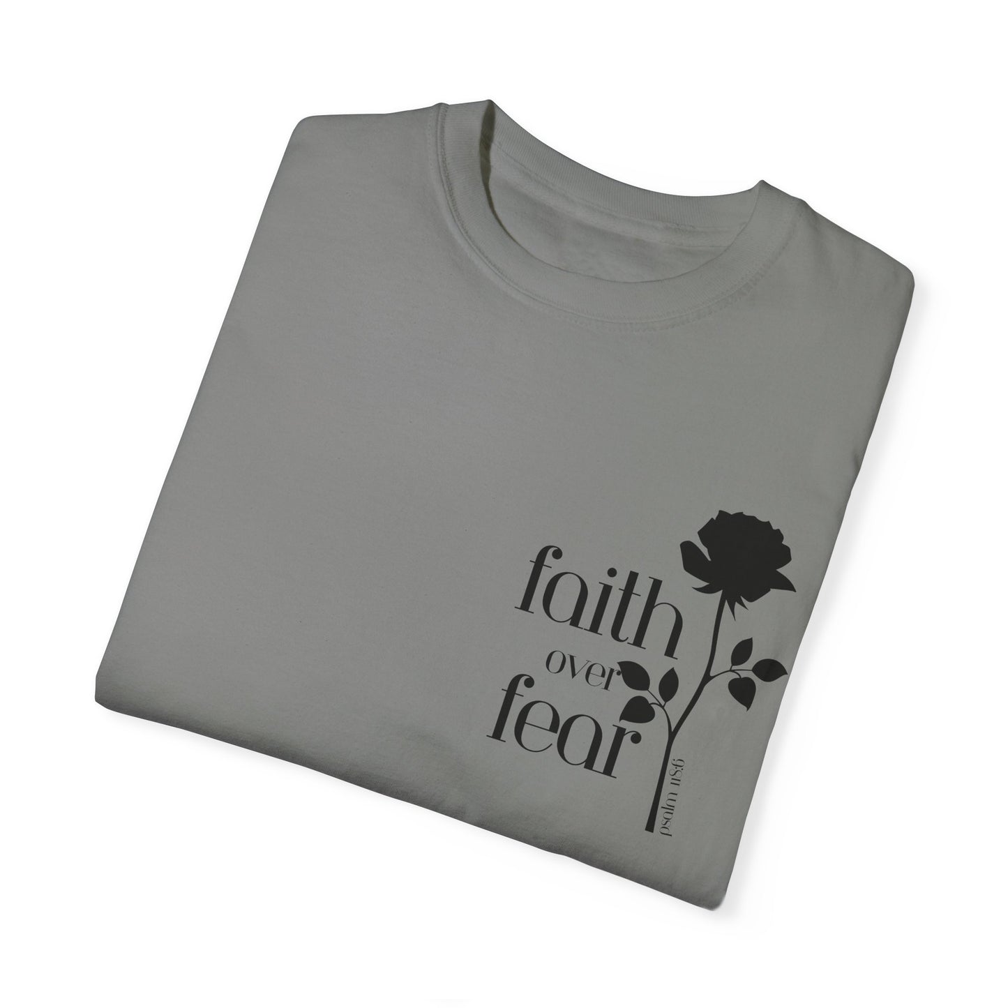 Gray Faith Over Fear Inspirational Motivational Unisex T-Shirt