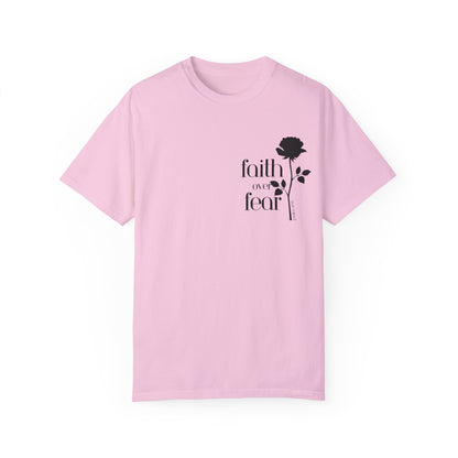 Pink Faith Over Fear Inspirational Motivational Unisex T-Shirt